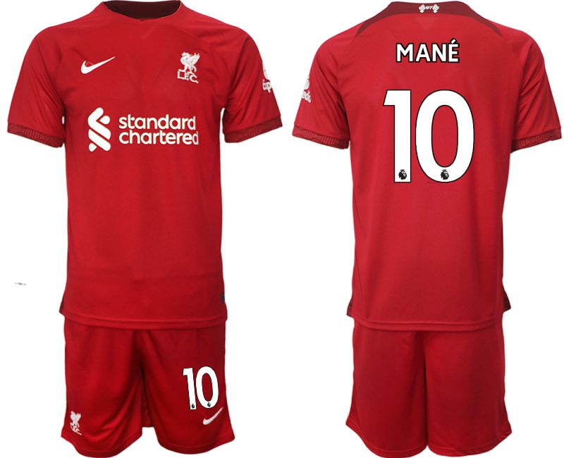 Men 2022-2023 Club Liverpool home red 10 Soccer Jersey